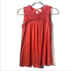Anthropologie coral tank, size small